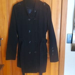 Black Pea Coat for Women.